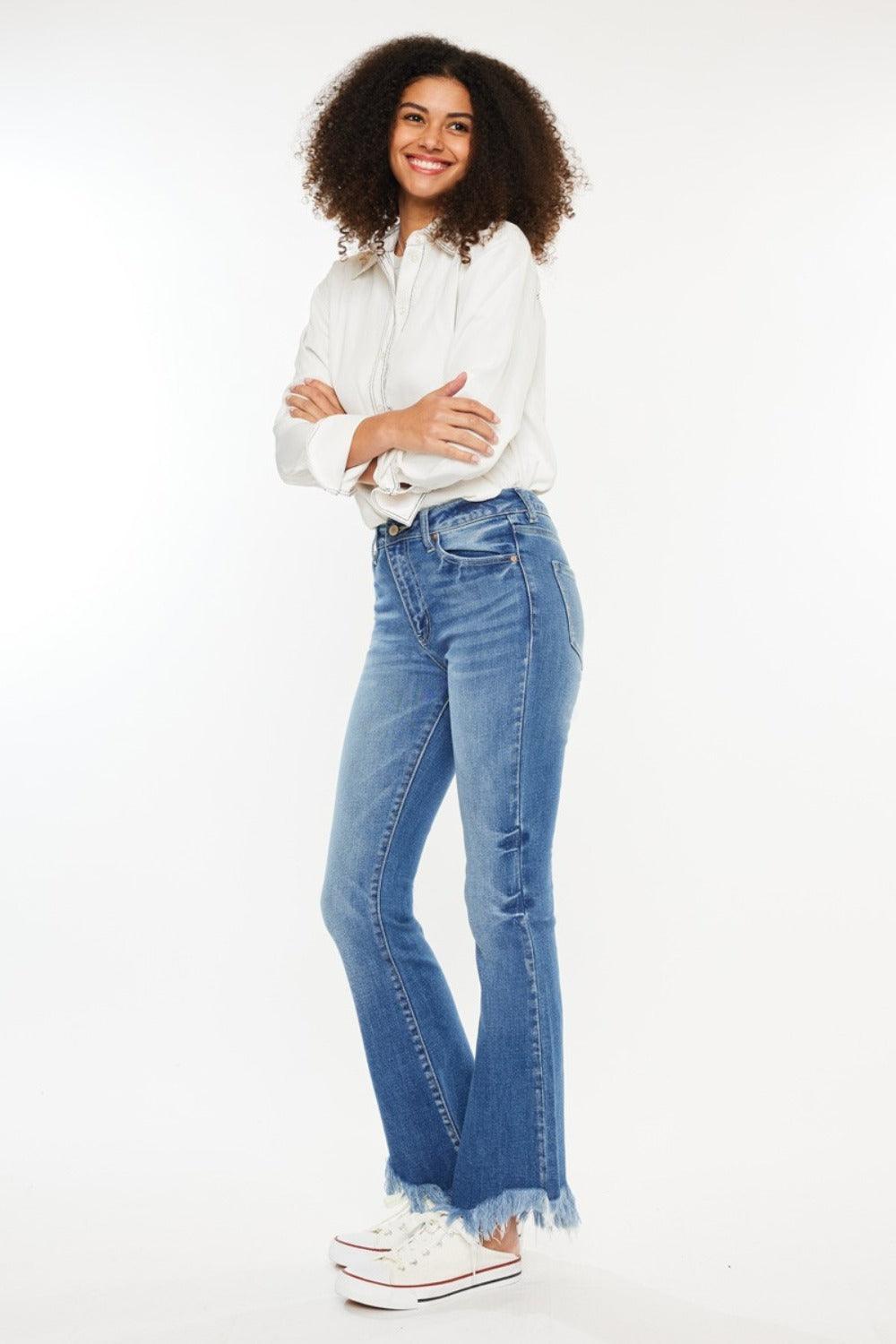 Mid Rise Flare Jeans- Doss Dollz