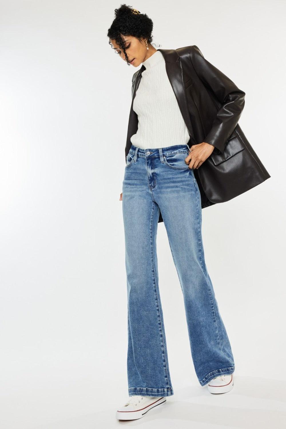 Mid Rise Flare Jeans- Doss Dollz