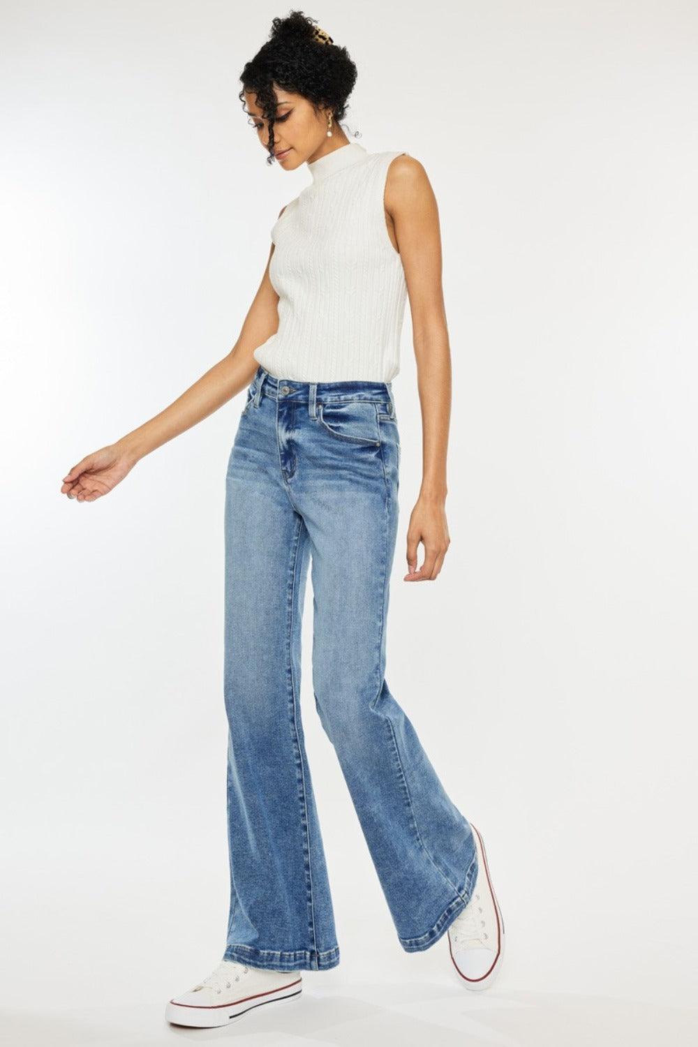 Mid Rise Flare Jeans- Doss Dollz