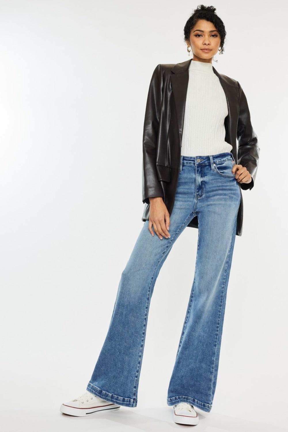Mid Rise Flare Jeans- Doss Dollz