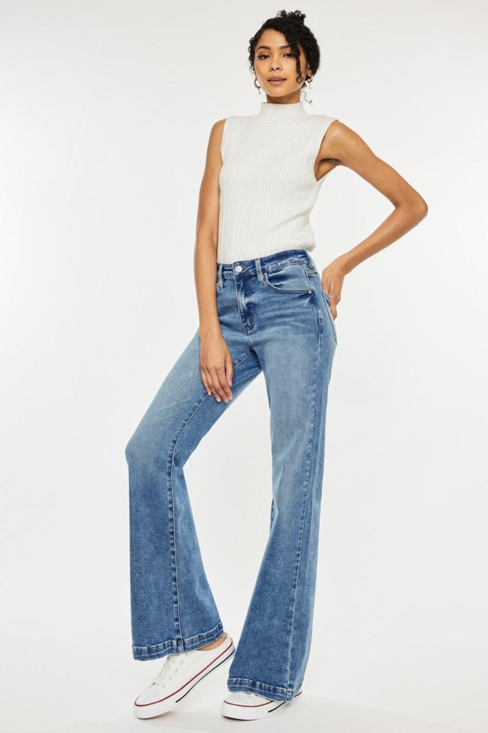 Mid Rise Flare Jeans- Doss Dollz