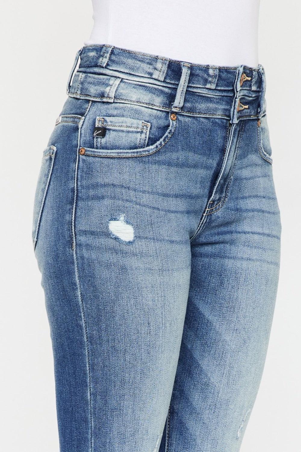 Mid Rise Flare Jeans- Doss Dollz