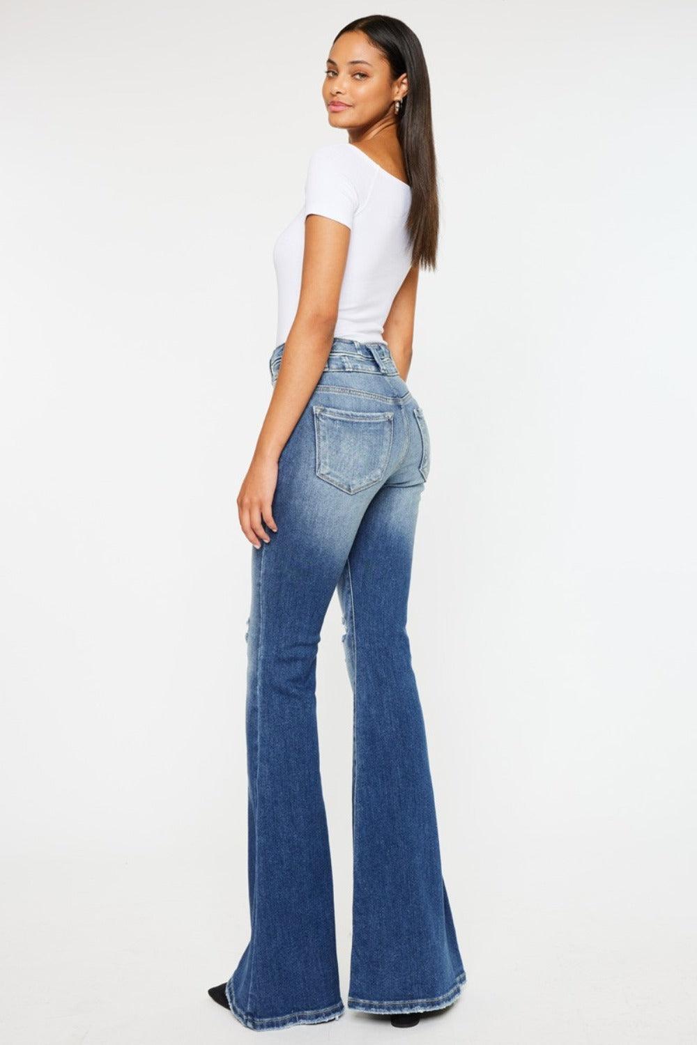 Mid Rise Flare Jeans- Doss Dollz