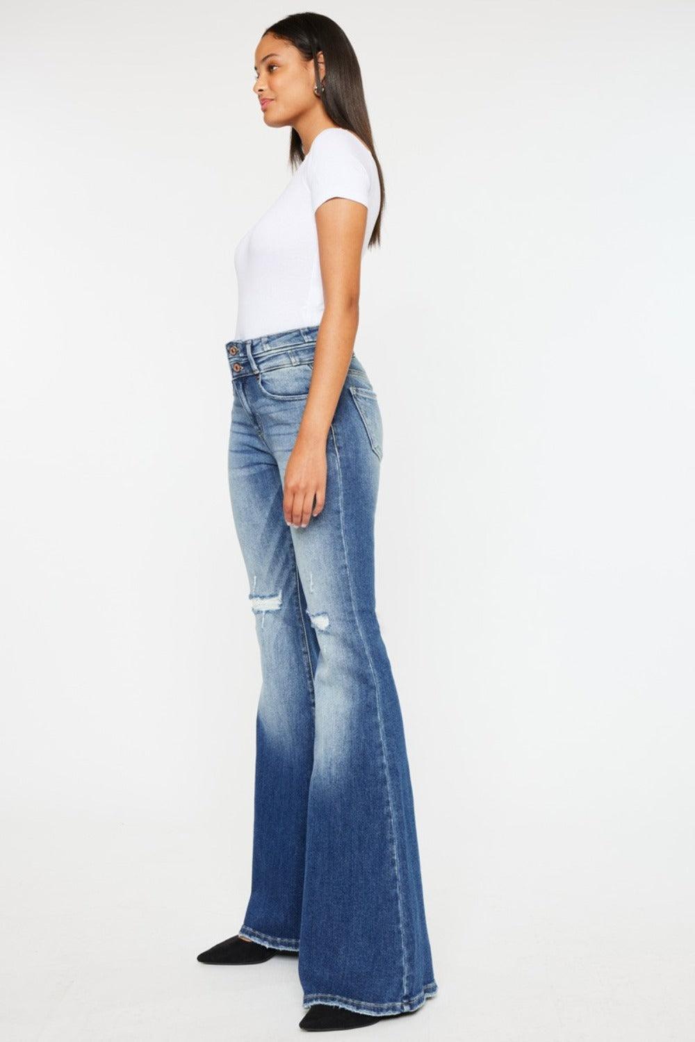 Mid Rise Flare Jeans- Doss Dollz