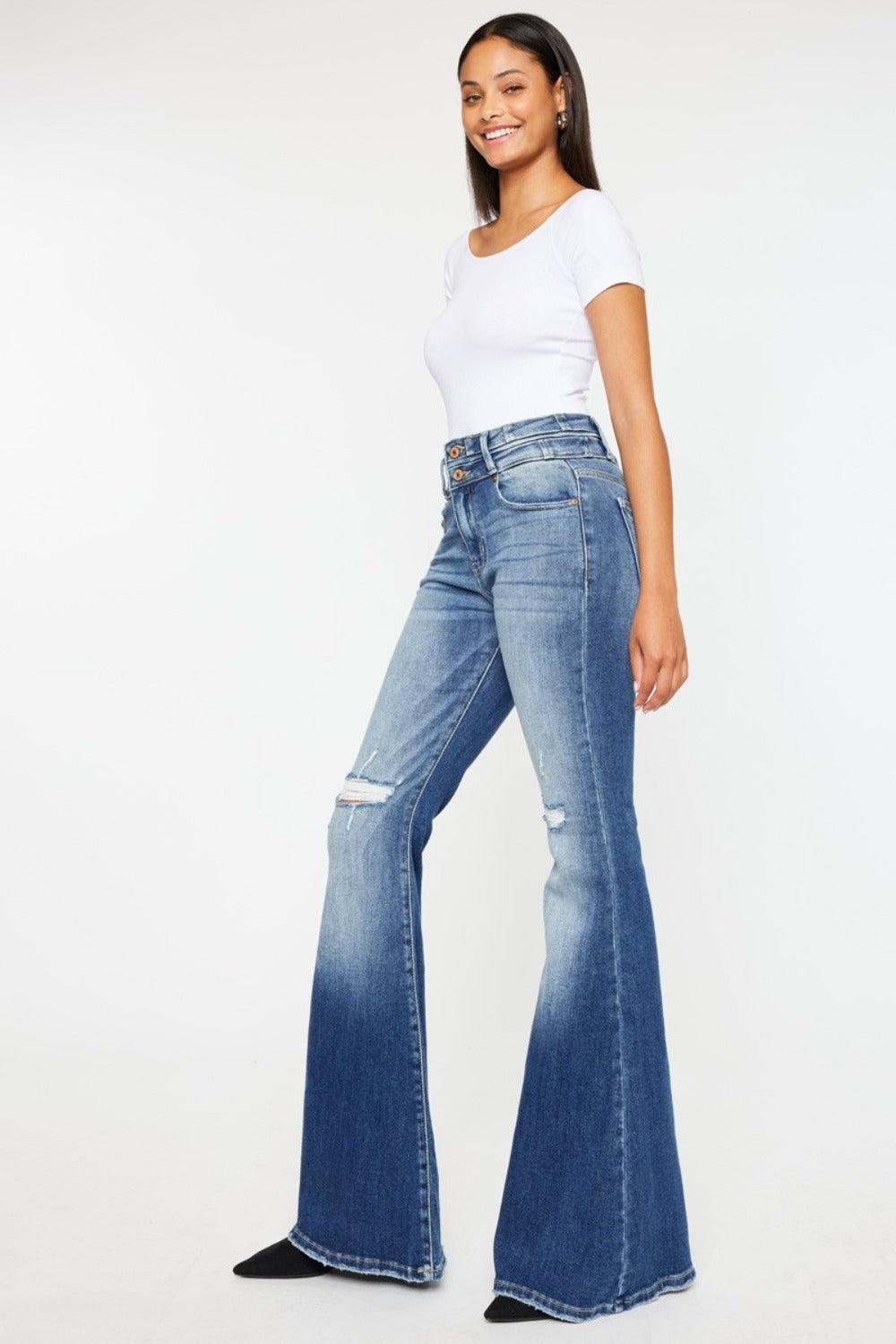 Mid Rise Flare Jeans- Doss Dollz