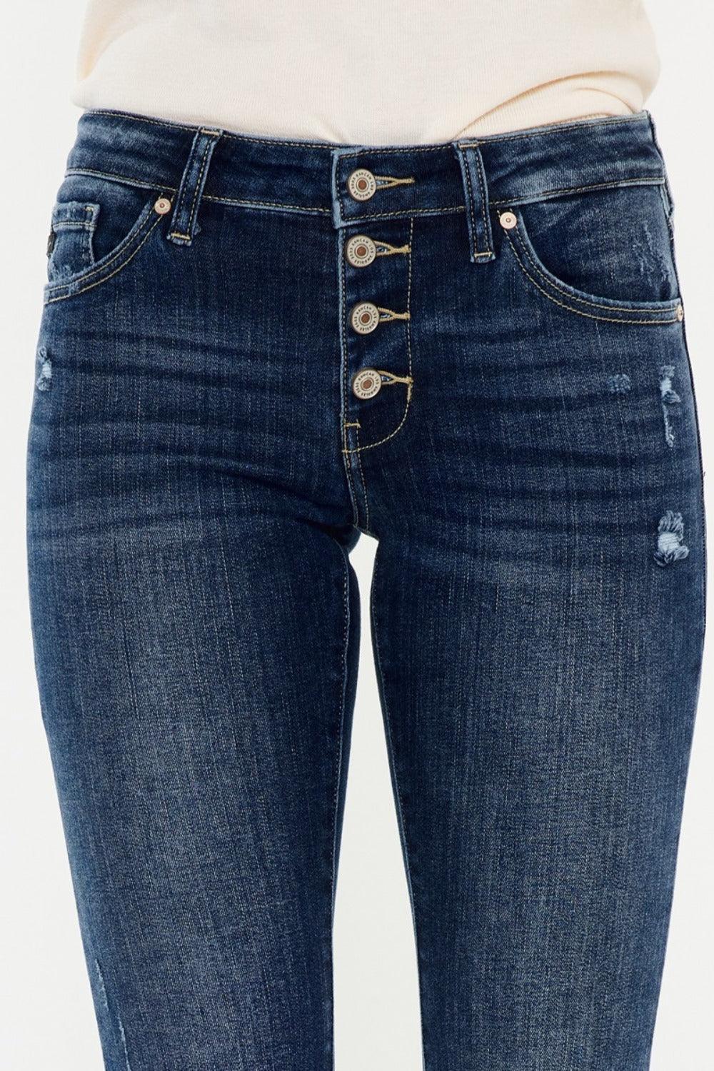 Mid Rise Flare Jeans- Doss Dollz