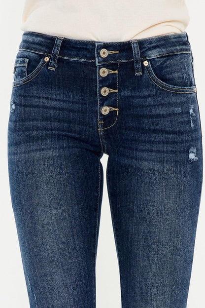 Mid Rise Flare Jeans- Doss Dollz