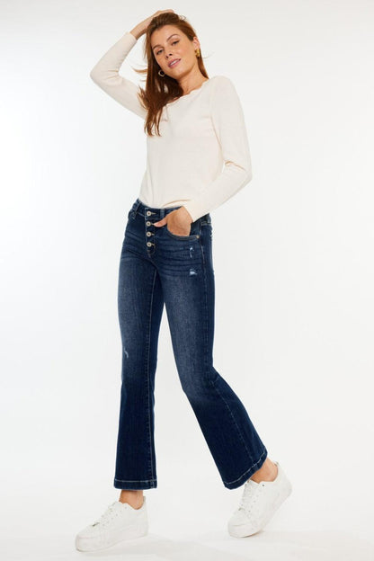 Mid Rise Flare Jeans- Doss Dollz