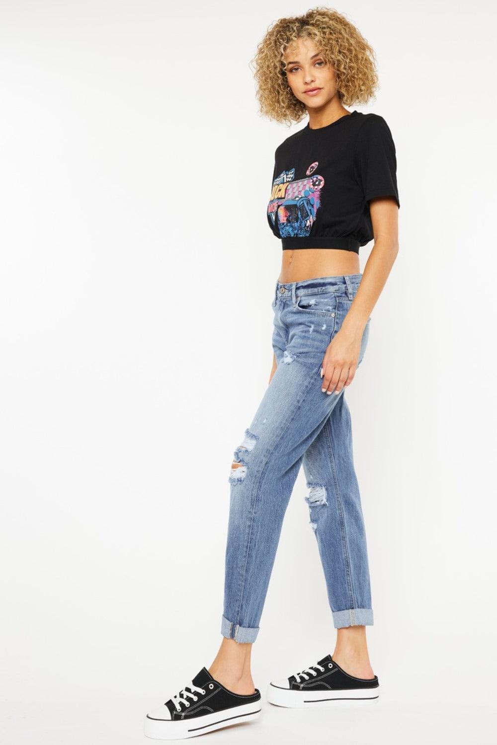Mid Rise Flare Jeans- Doss Dollz