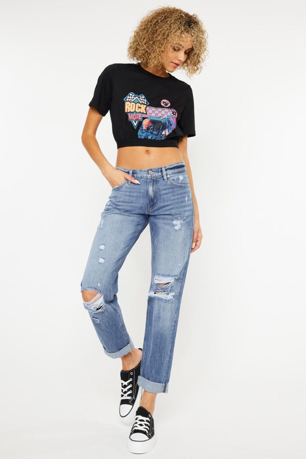 Mid Rise Flare Jeans- Doss Dollz