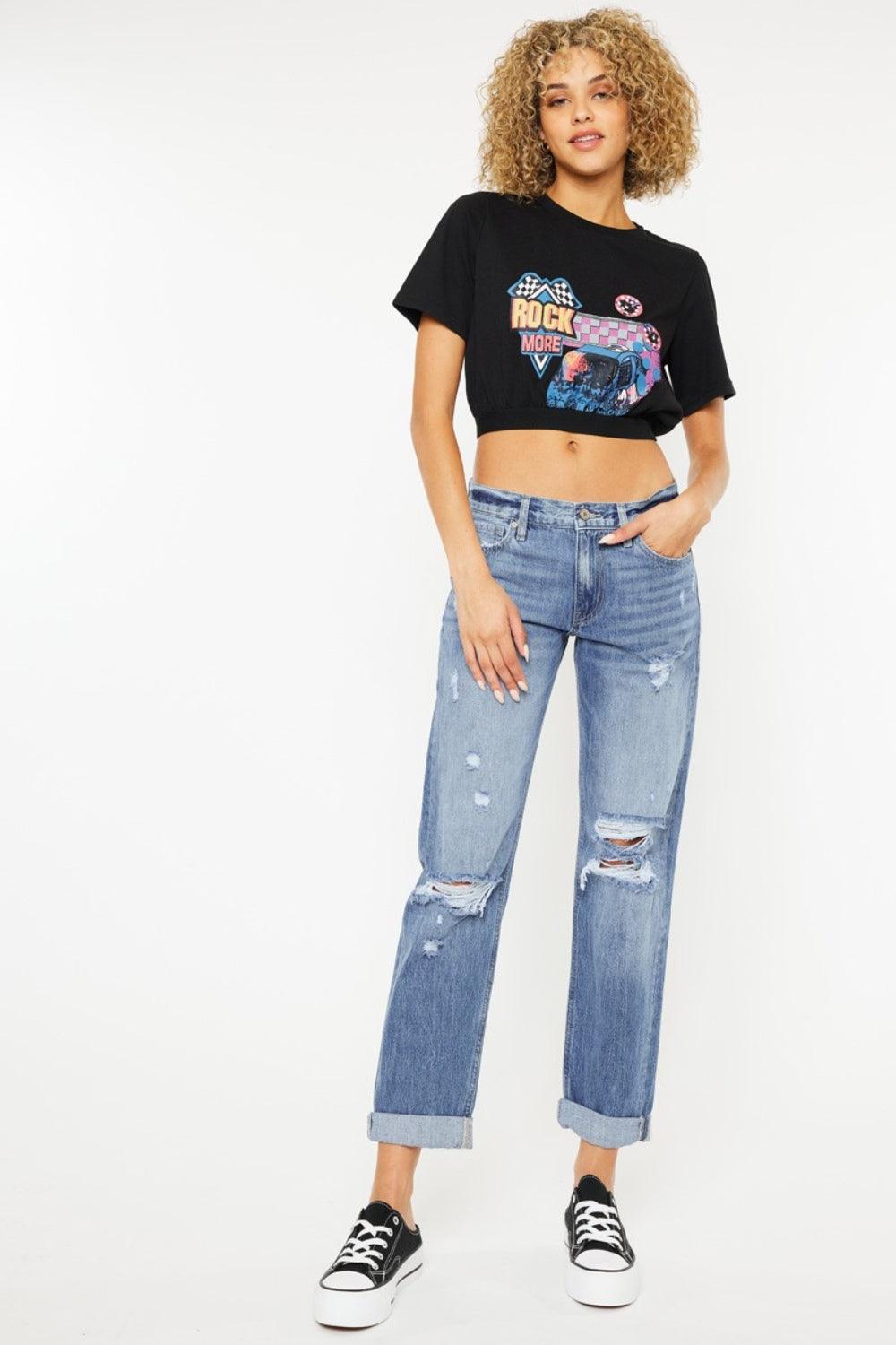 Mid Rise Flare Jeans- Doss Dollz