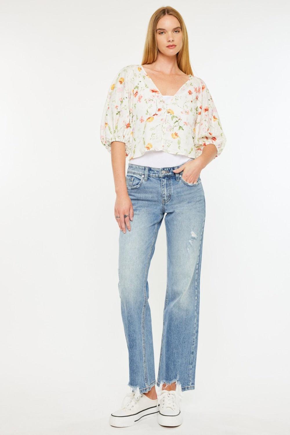 Mid Rise Flare Jeans- Doss Dollz