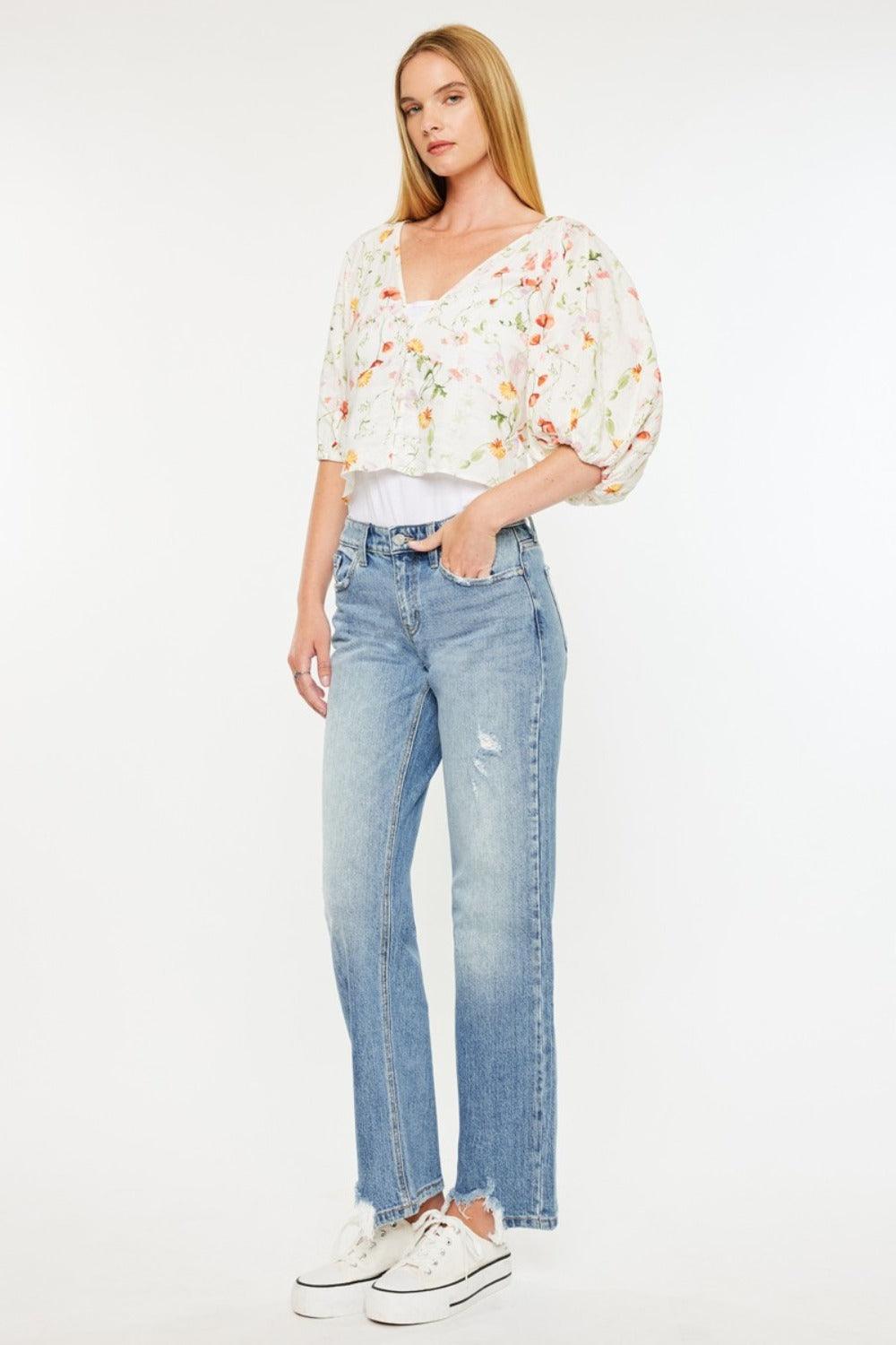 Mid Rise Flare Jeans- Doss Dollz