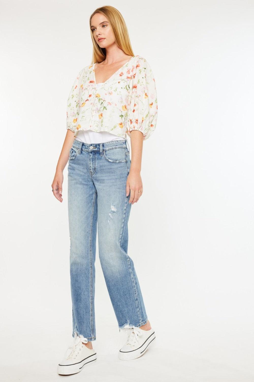 Mid Rise Flare Jeans- Doss Dollz