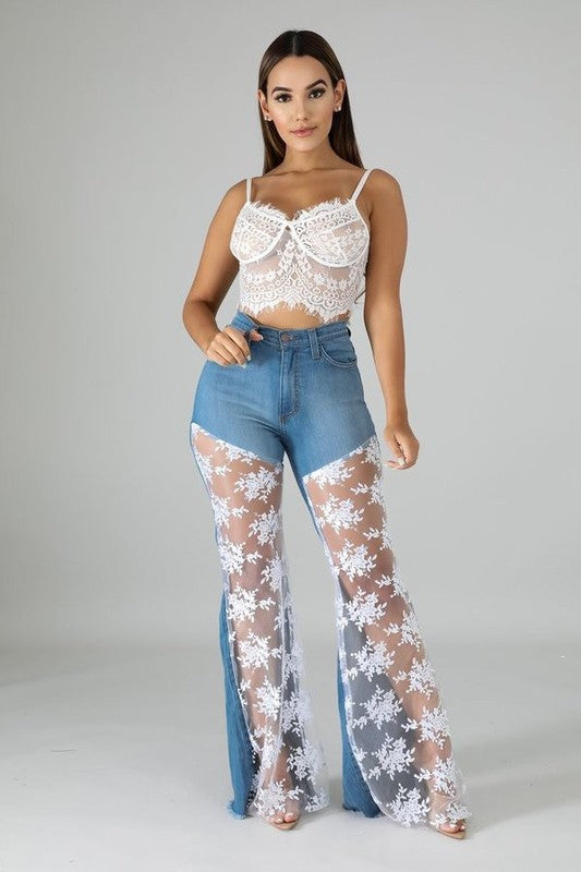Mid Rise Flare Jeans- Doss Dollz