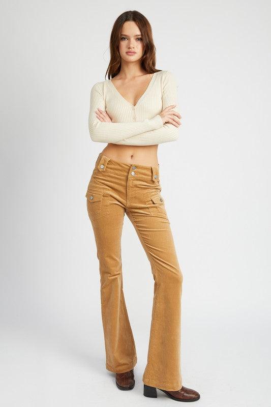 Mid Rise Flare Jeans- Doss Dollz