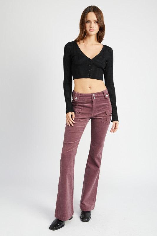 Mid Rise Flare Jeans- Doss Dollz