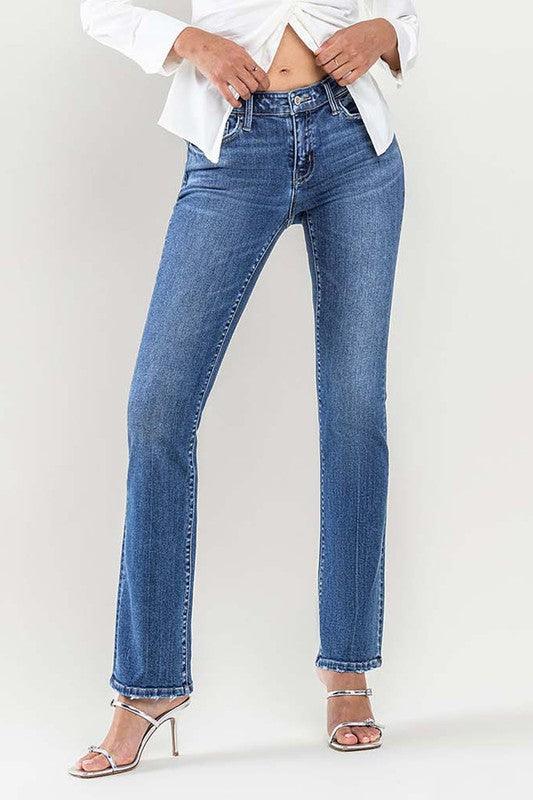 Mid Rise Flare Jeans- Doss Dollz