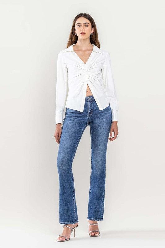 Mid Rise Flare Jeans- Doss Dollz