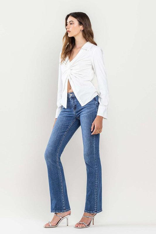 Mid Rise Flare Jeans- Doss Dollz