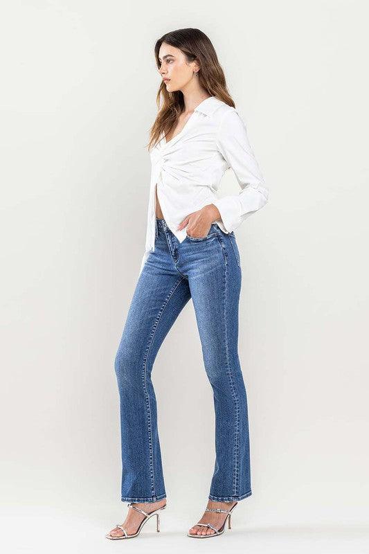 Mid Rise Flare Jeans- Doss Dollz