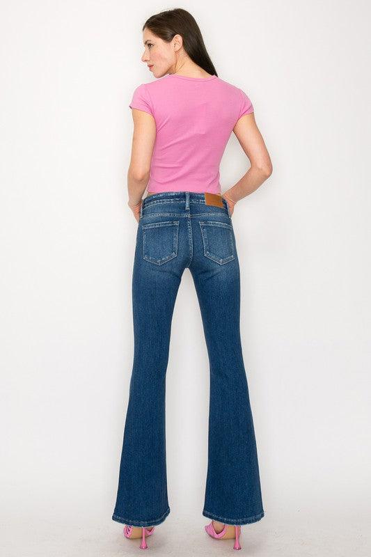 Mid Rise Flare Jeans- Doss Dollz