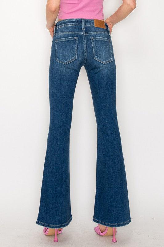 Mid Rise Flare Jeans- Doss Dollz