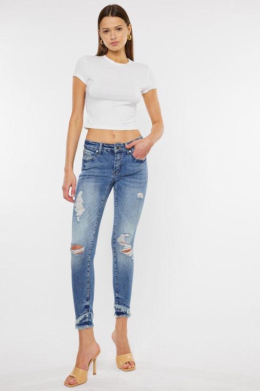 Mid Rise Flare Jeans- Doss Dollz