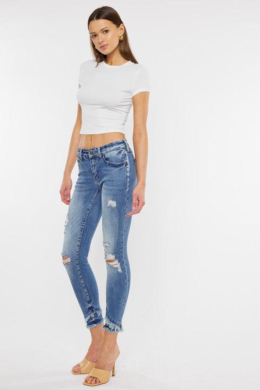 Mid Rise Flare Jeans- Doss Dollz