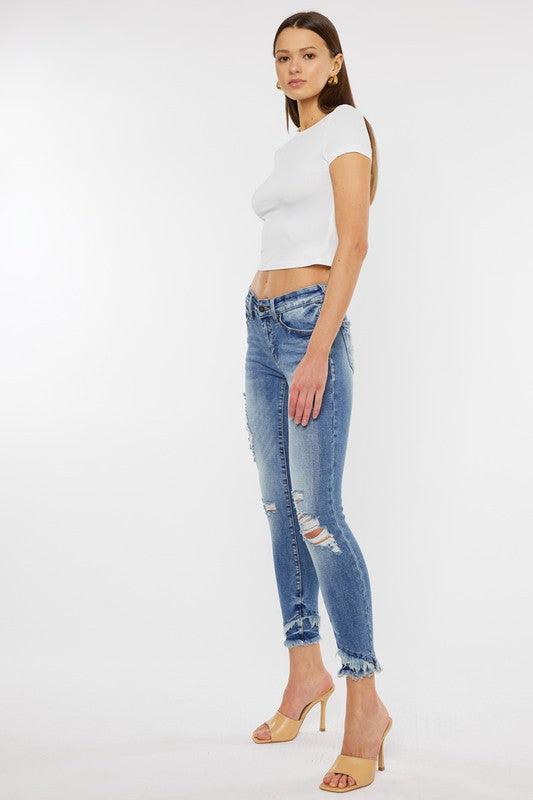 Mid Rise Flare Jeans- Doss Dollz