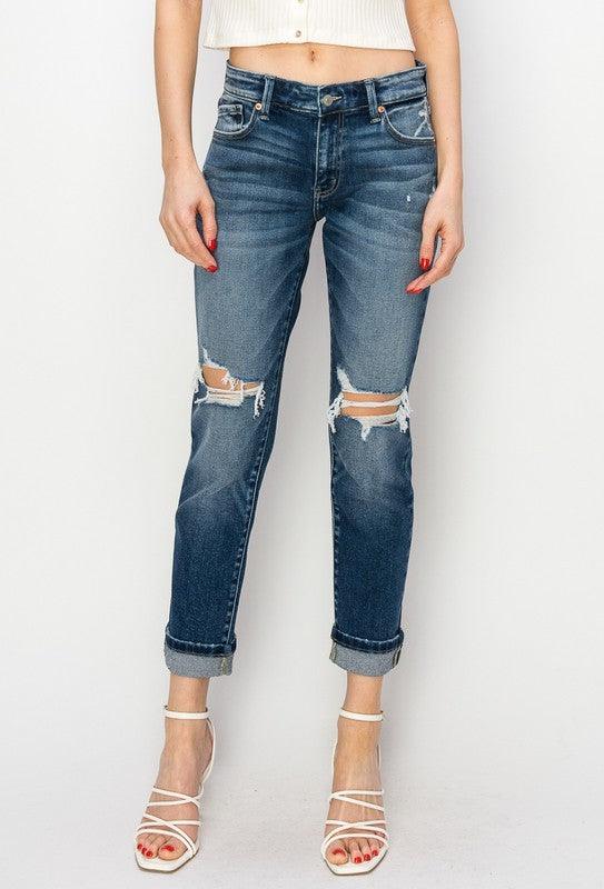 Mid Rise Flare Jeans- Doss Dollz