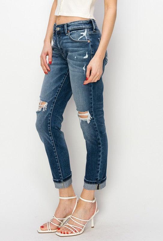 Mid Rise Flare Jeans- Doss Dollz