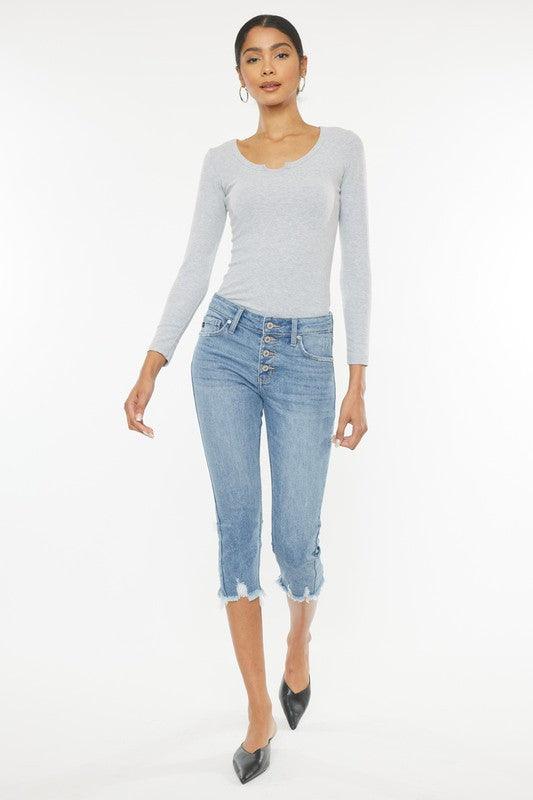 Mid Rise Flare Jeans- Doss Dollz