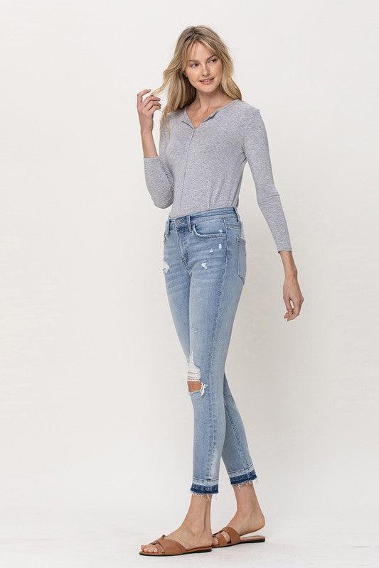 Mid Rise Flare Jeans- Doss Dollz