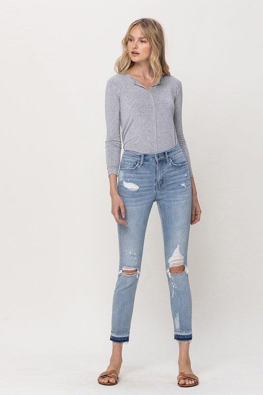 Mid Rise Flare Jeans- Doss Dollz