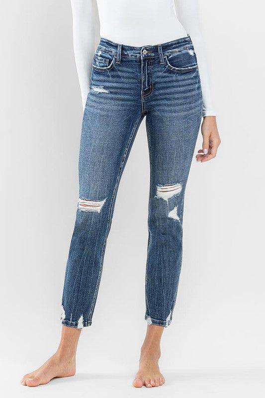 Mid Rise Flare Jeans- Doss Dollz