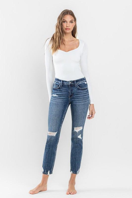 Mid Rise Flare Jeans- Doss Dollz