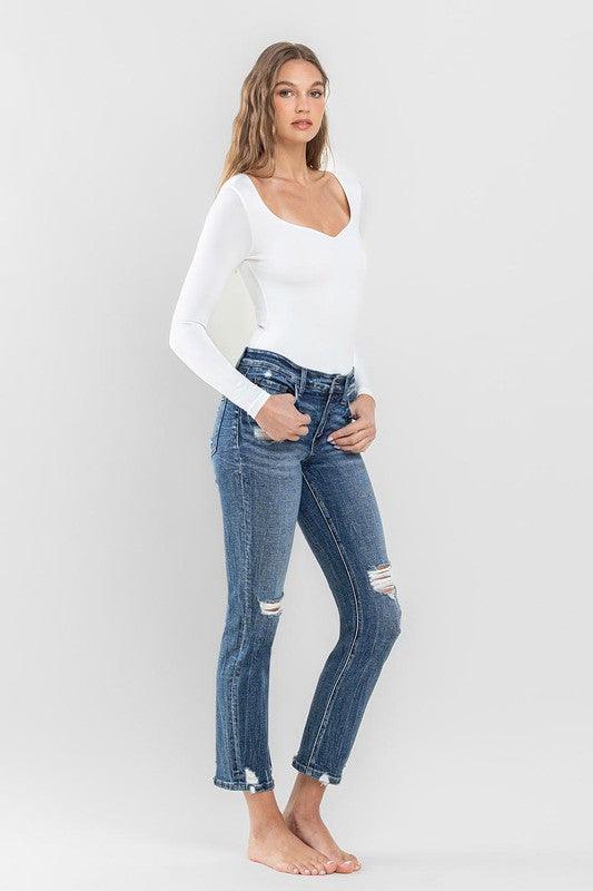 Mid Rise Flare Jeans- Doss Dollz