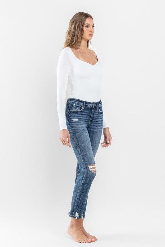 Mid Rise Flare Jeans- Doss Dollz