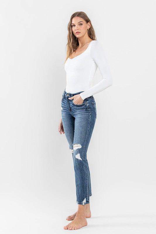 Mid Rise Flare Jeans- Doss Dollz