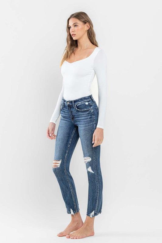 Mid Rise Flare Jeans- Doss Dollz