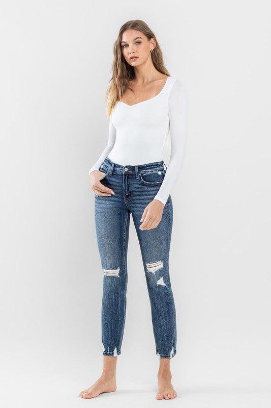 Mid Rise Flare Jeans- Doss Dollz