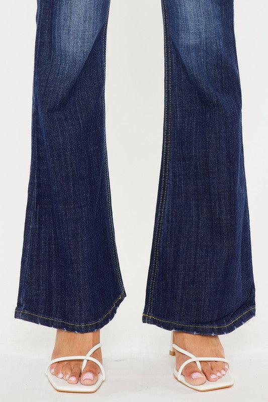 Mid Rise Flare Jeans- Doss Dollz