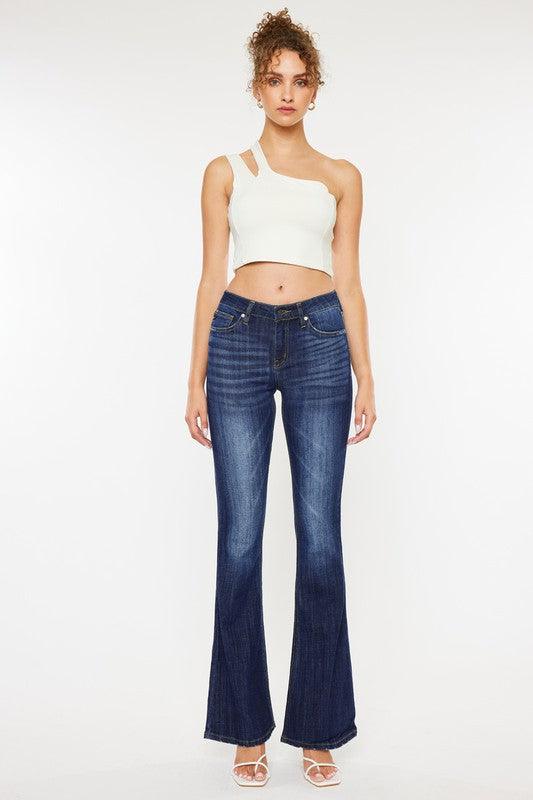 Mid Rise Flare Jeans- Doss Dollz