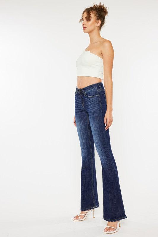 Mid Rise Flare Jeans- Doss Dollz