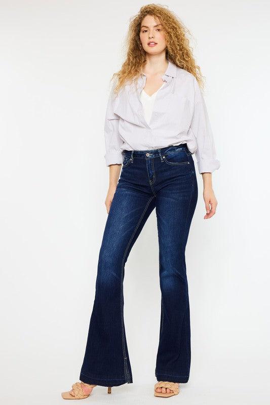 Mid Rise Flare Jeans- Doss Dollz