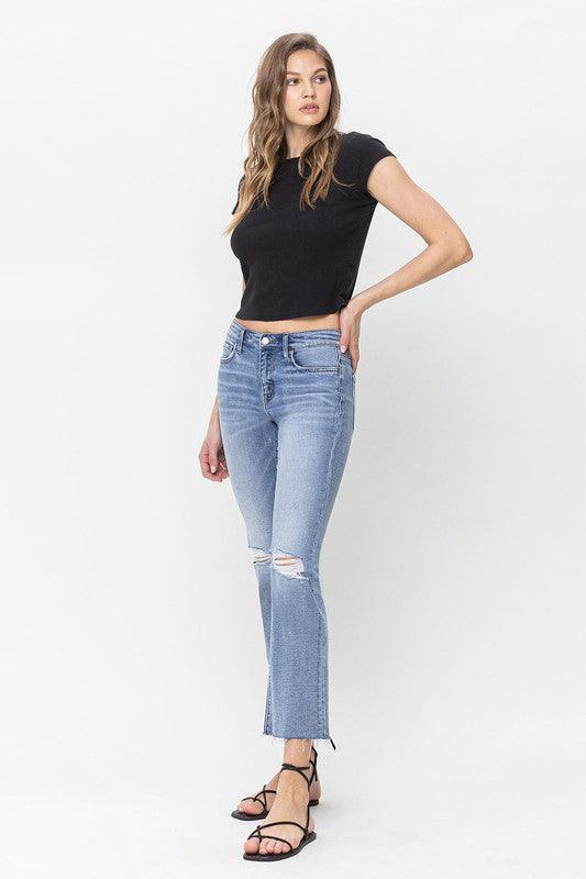 Mid Rise Flare Jeans- Doss Dollz