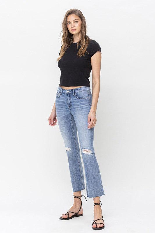 Mid Rise Flare Jeans- Doss Dollz