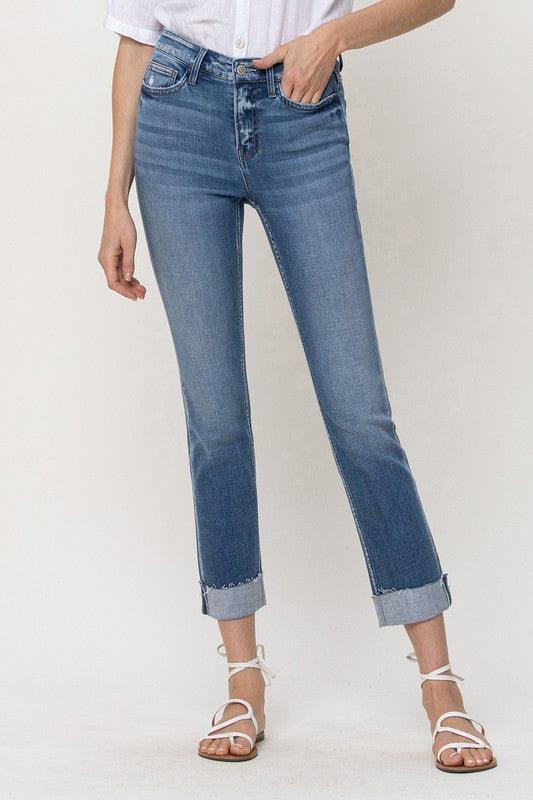 Mid Rise Flare Jeans- Doss Dollz