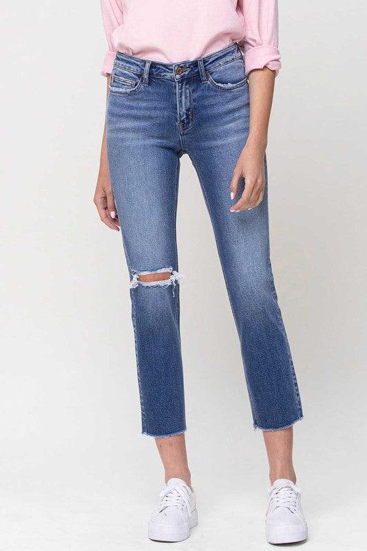 Mid Rise Flare Jeans- Doss Dollz